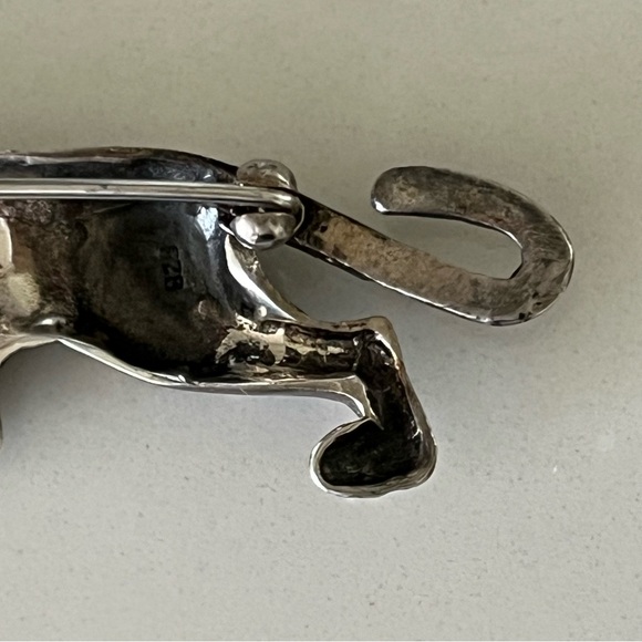 925 PANTHER LEOPARD EXQUISITE Marcasite Sterling Silver Signed Brooch Pin Gift - Picture 13 of 17